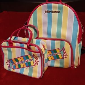 Betsey Johnson Smartie Backpack and lunch box EUC!